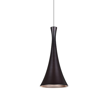 Besa Lighting Rondo Cord Pendant, Bronze Finish, 1x9W LED 1XT-RONDO-LED-BR